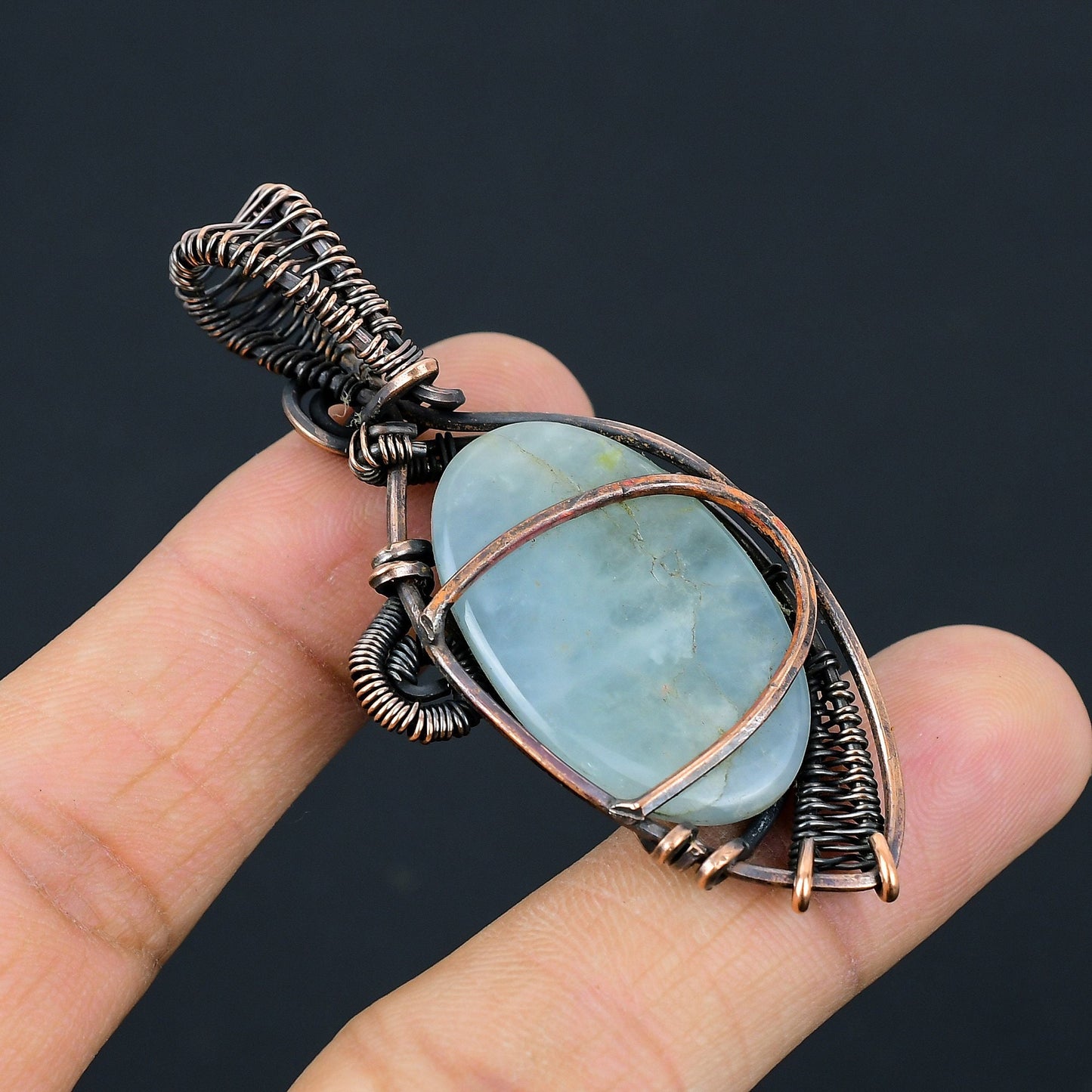 Blue Aquamarine Gemstone Pendant