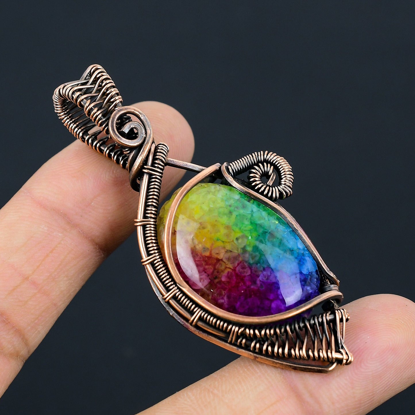 Rainbow Solar Quartz Gemstone Pendant