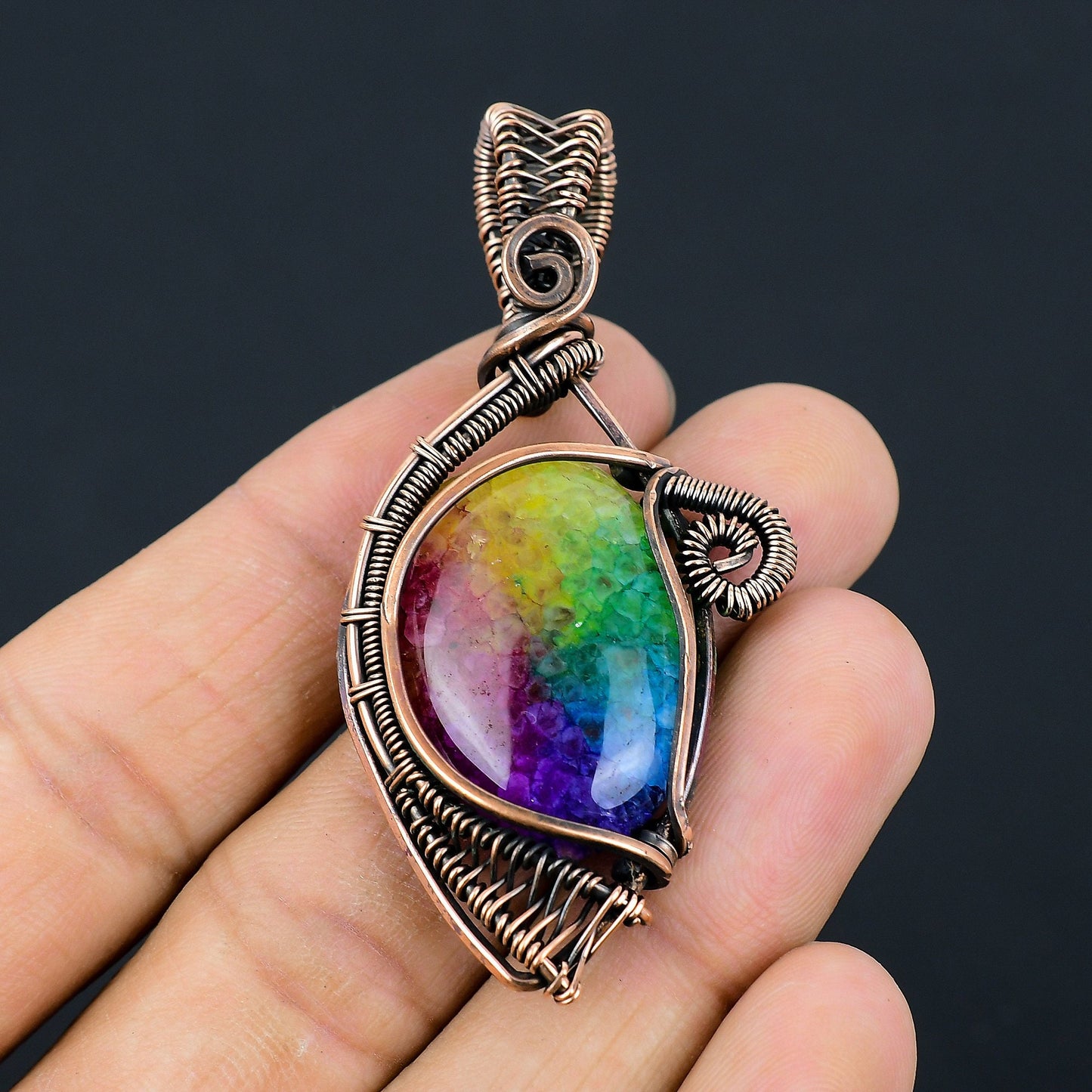 Rainbow Solar Quartz Gemstone Pendant