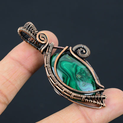 Green Malachite Gemstone Pendant