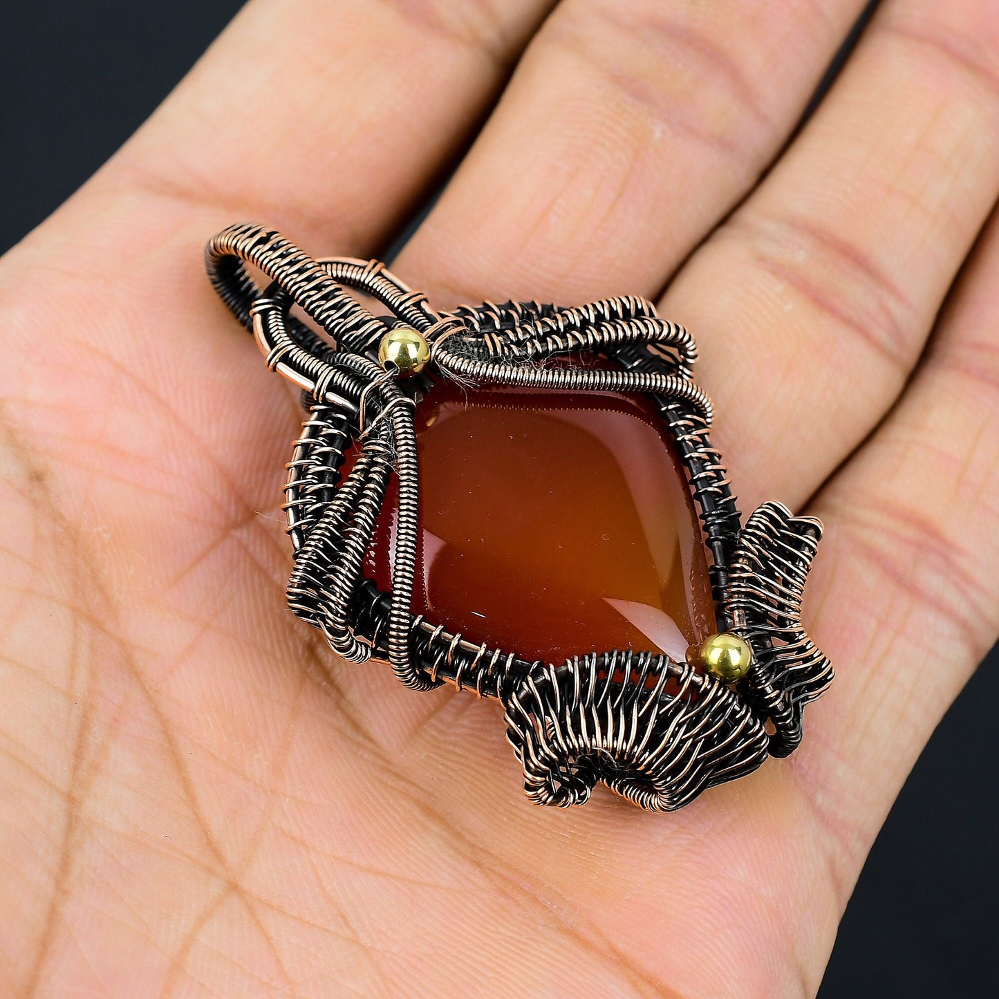 Orange Carnelian Gemstone Pendant
