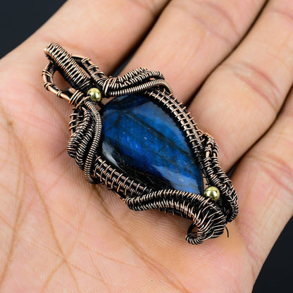 Blue Labradorite Gemstone Pendant