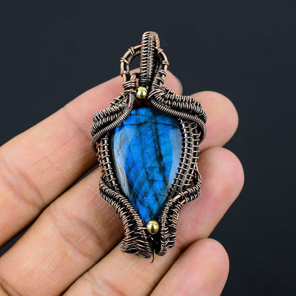 Blue Labradorite Gemstone Pendant