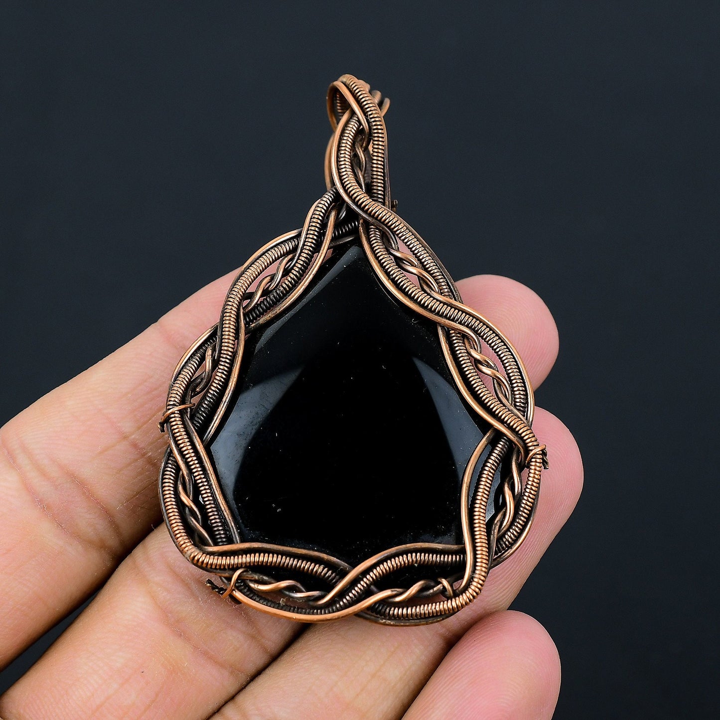 Black Onyx Gemstone Pendant