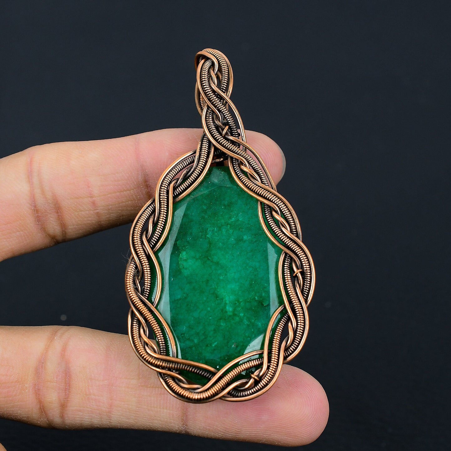 Green Emerald Gemstone Pendant