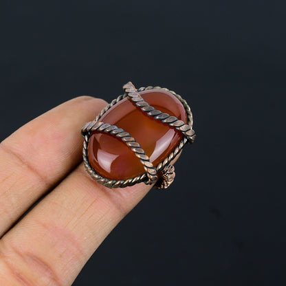 Red Carnelian Gemstone Ring