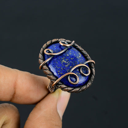 Blue Lapis Gemstone Ring
