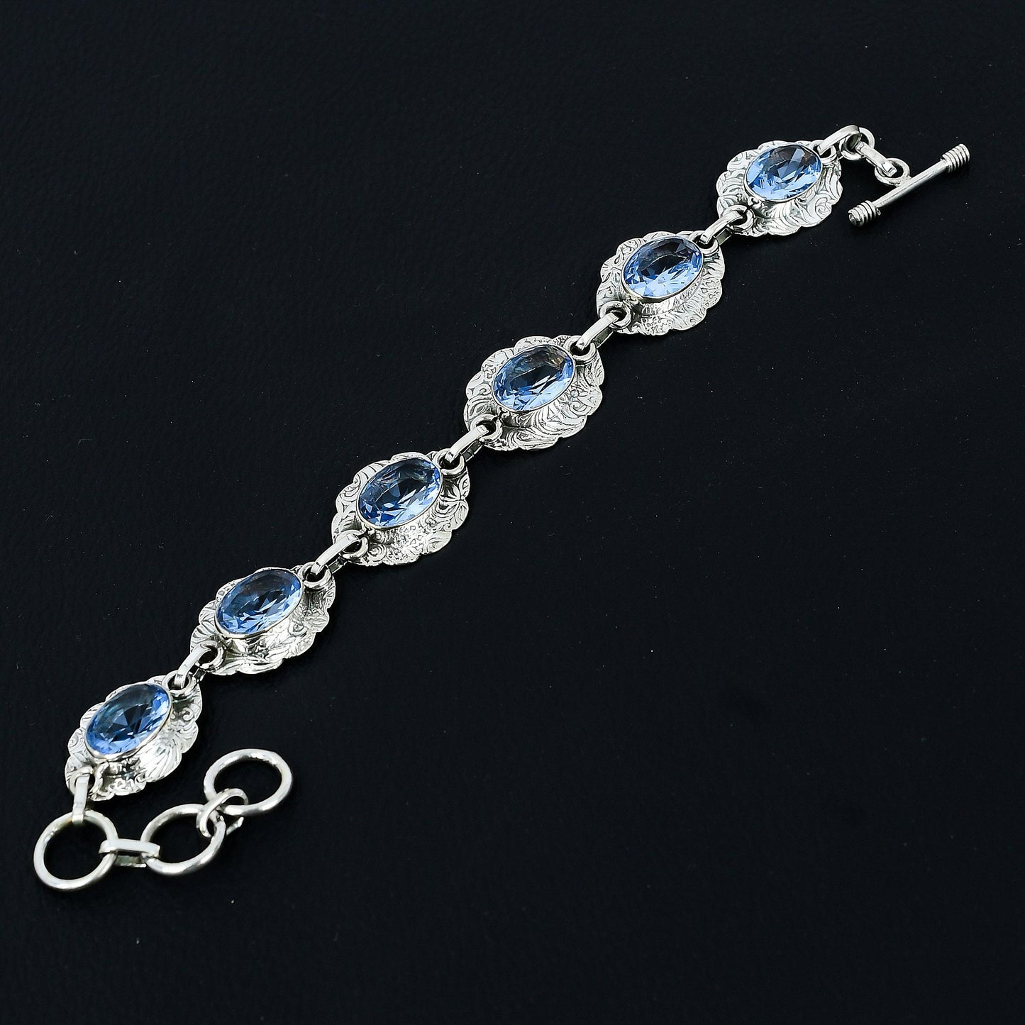 Aquamarine Blue Gemstone Bracelet