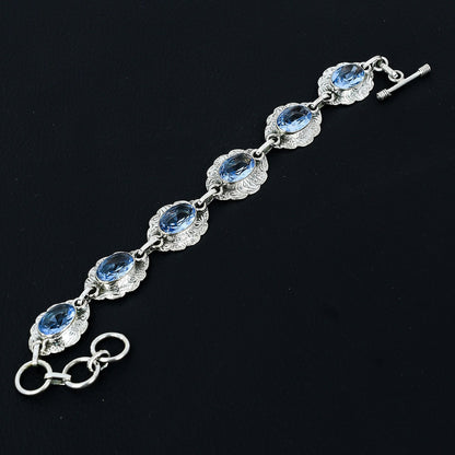 Aquamarine Blue Gemstone Bracelet