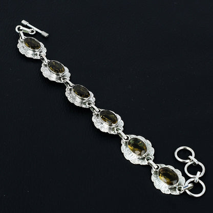 Smoky Brown Topaz Gemstone Bracelet