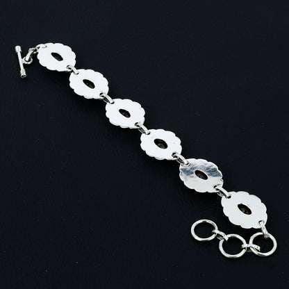 Handmade Red Garnet Sterling Silver Bracelet