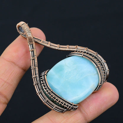 Blue Larimar Gemstone Pendant
