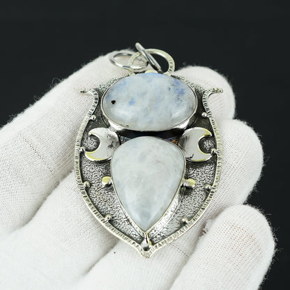 Rainbow Moonstone Gemstone Pendant