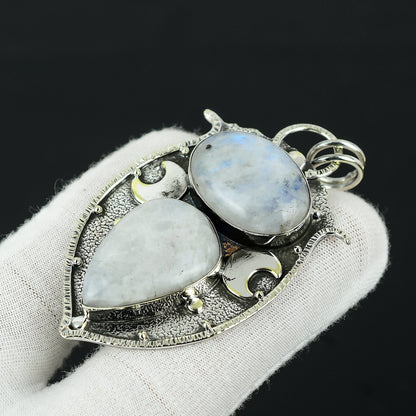 Rainbow Moonstone Gemstone Pendant