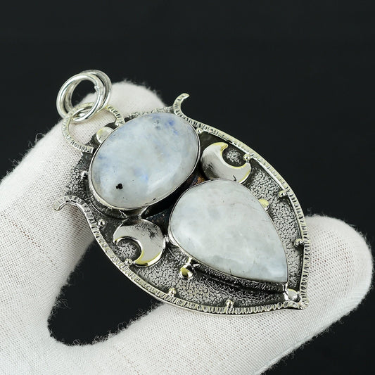 Rainbow Moonstone Gemstone Pendant