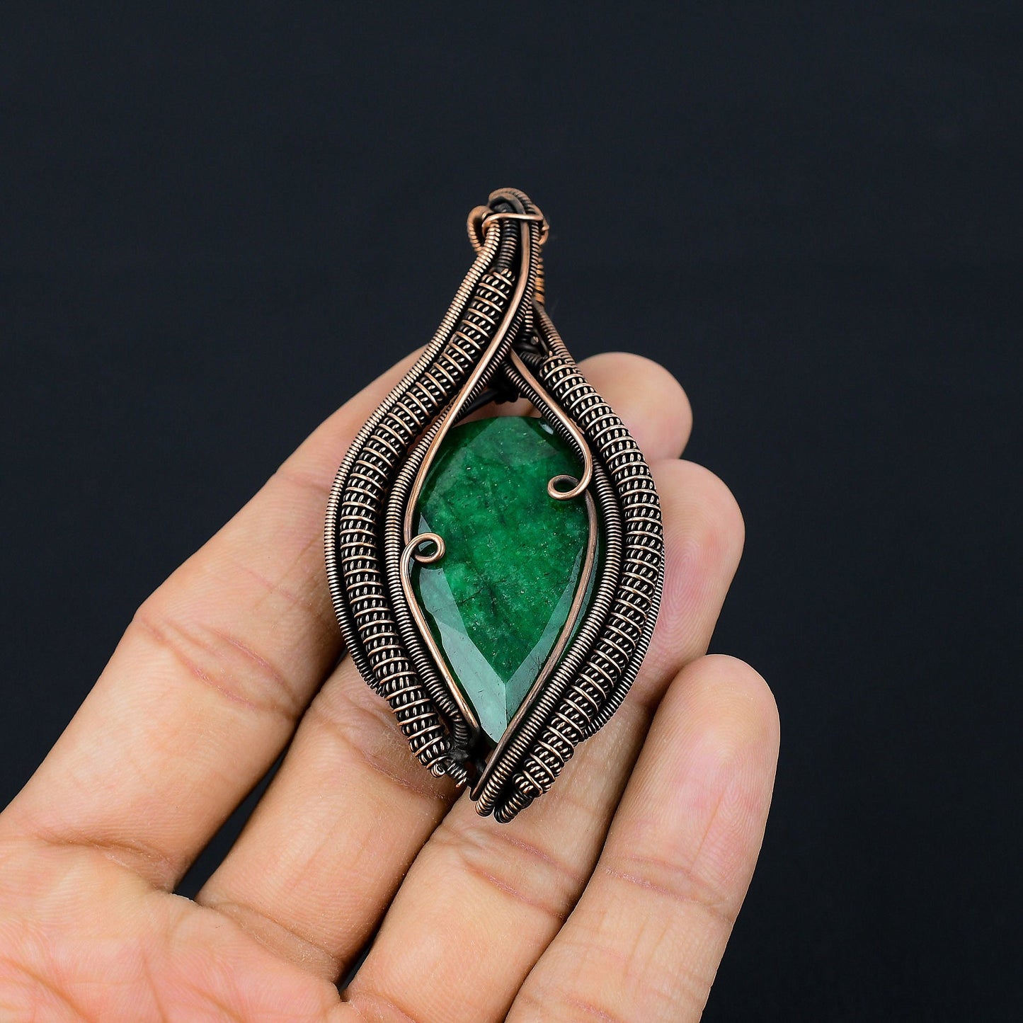 Green Emerald Gemstone Pendant