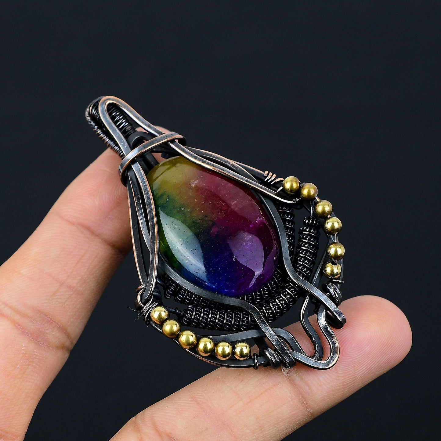 Rainbow Solar Quartz Gemstone Pendant