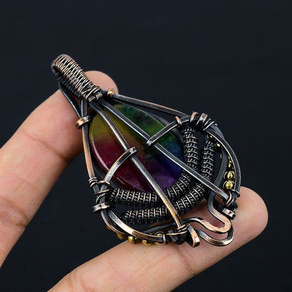 Rainbow Solar Quartz Gemstone Pendant