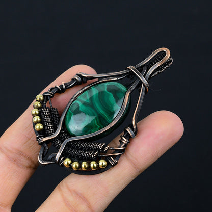 Green Malachite Gemstone Pendant