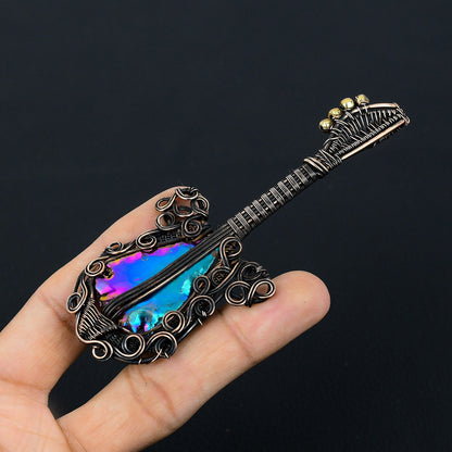 Rainbow Titanium Druzy Gemstone Pendant