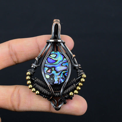 Iridescent Abalone Gemstone Pendant