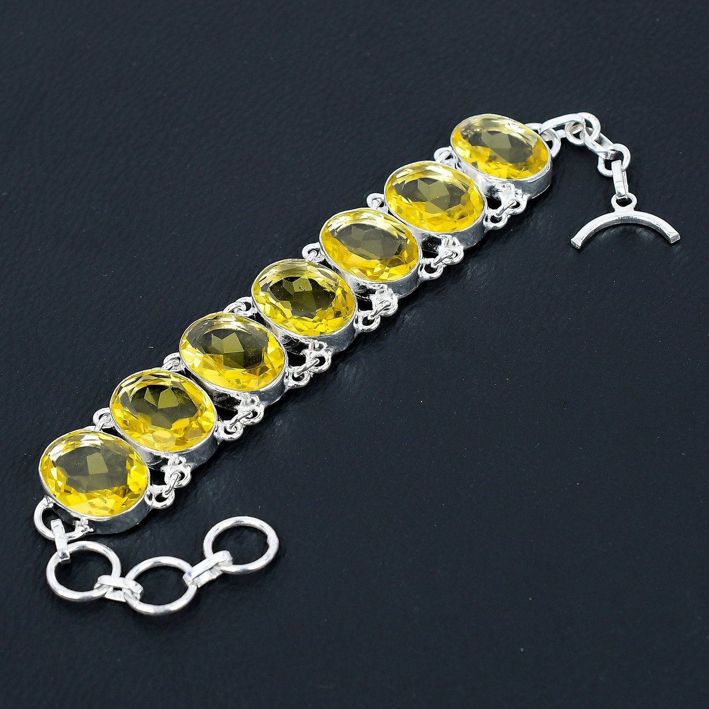 Yellow Citrine Gemstone Bracelet