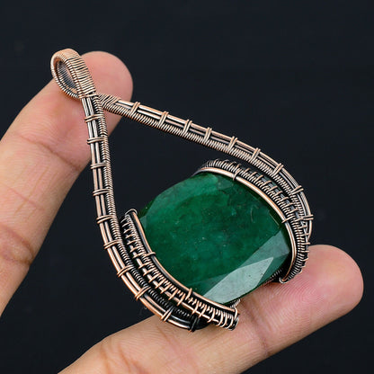 Green Emerald Gemstone Pendant