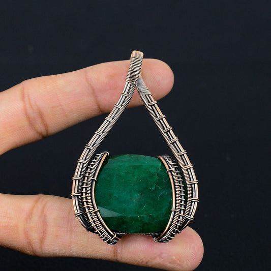 Green Emerald Gemstone Pendant