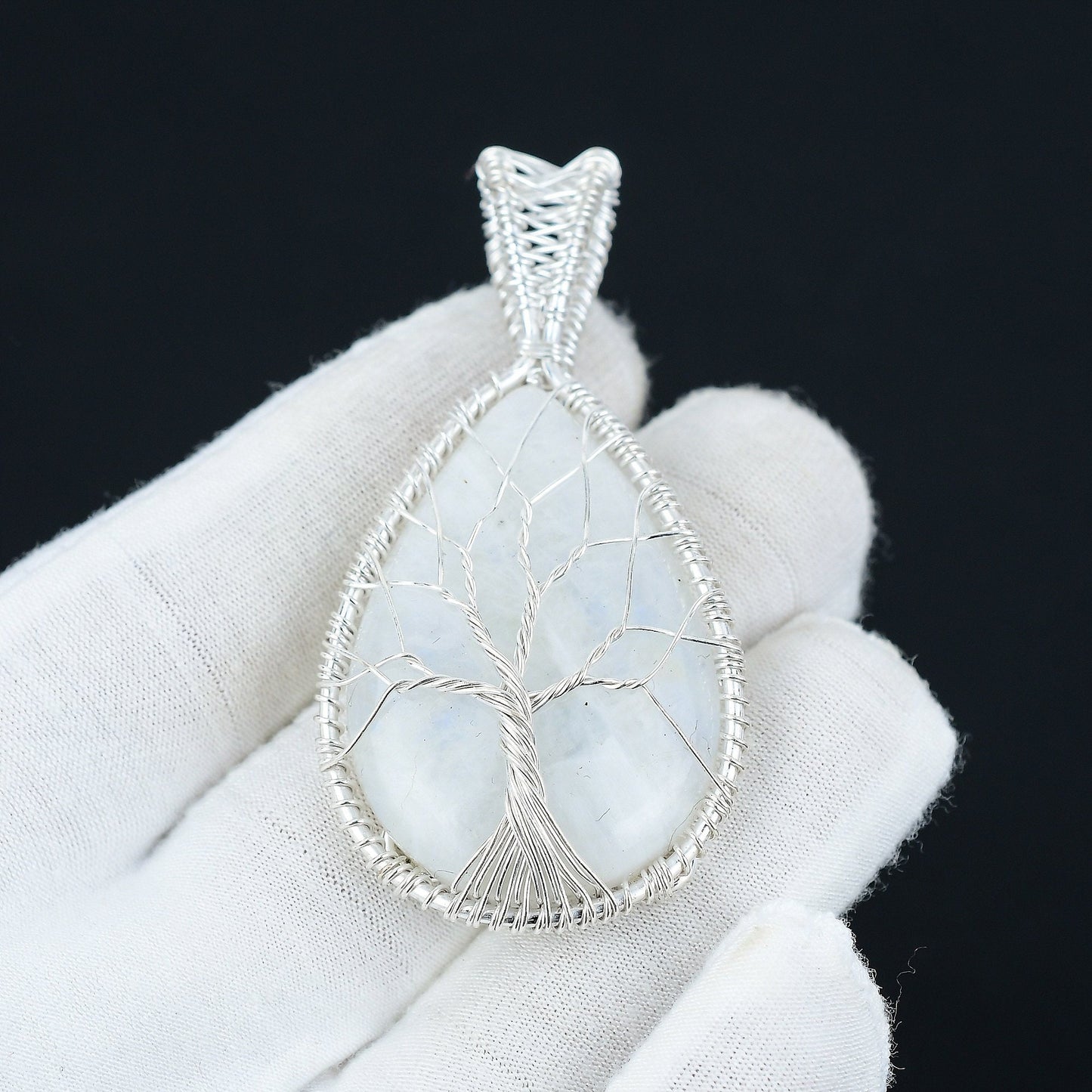 Rainbow Moonstone Gemstone Pendant