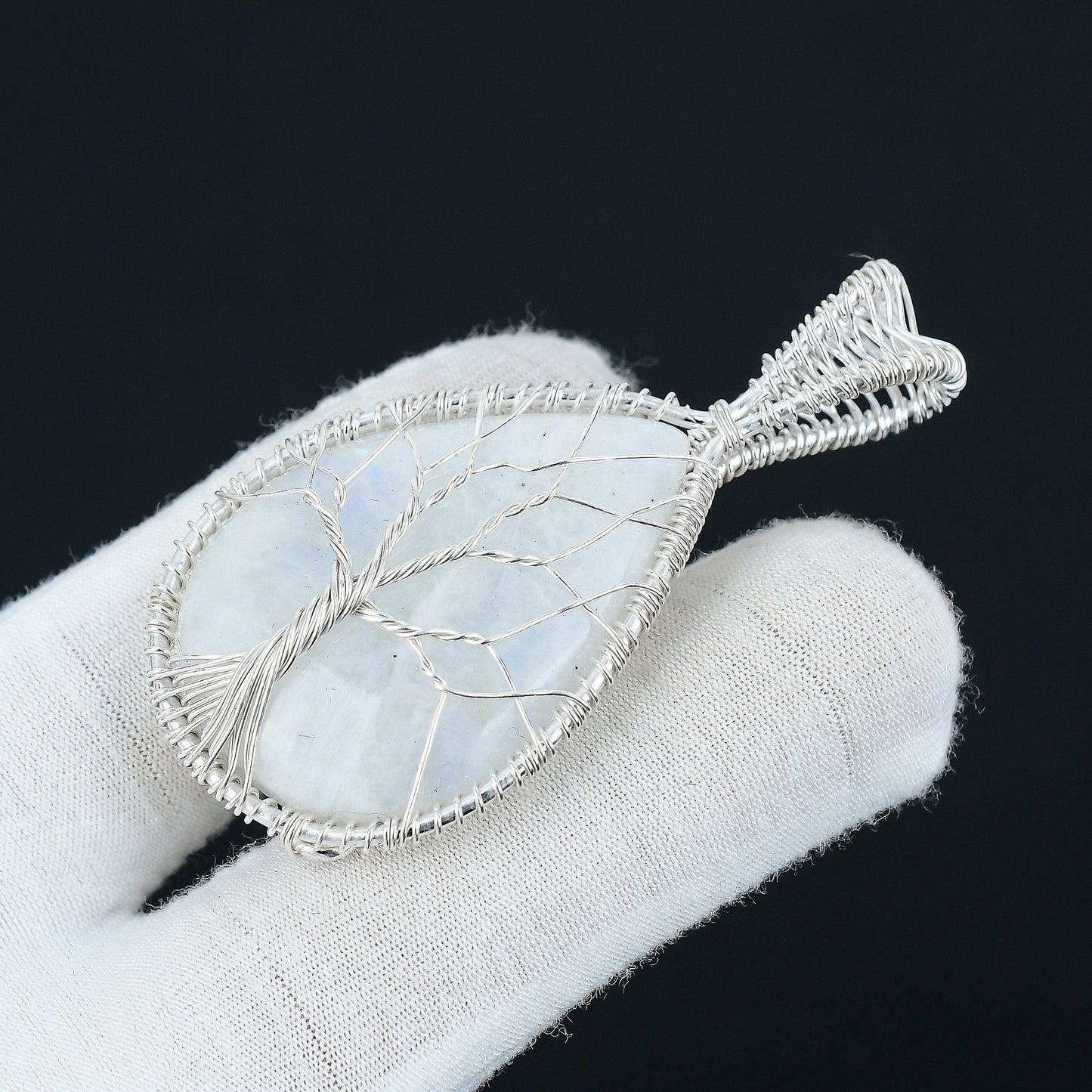 Rainbow Moonstone Gemstone Pendant