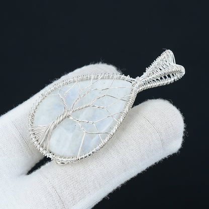 Rainbow Moonstone Gemstone Pendant