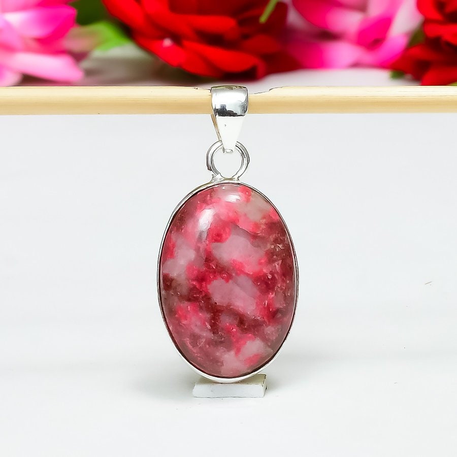 Pink Thulite Gemstone Pendant