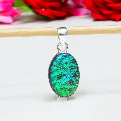 Green Triplet Opal Pendant