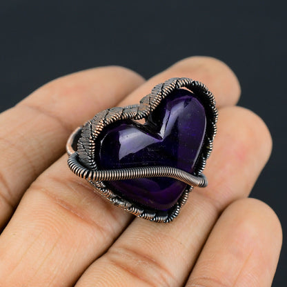 Blue Flash Labradorite Gemstone Ring