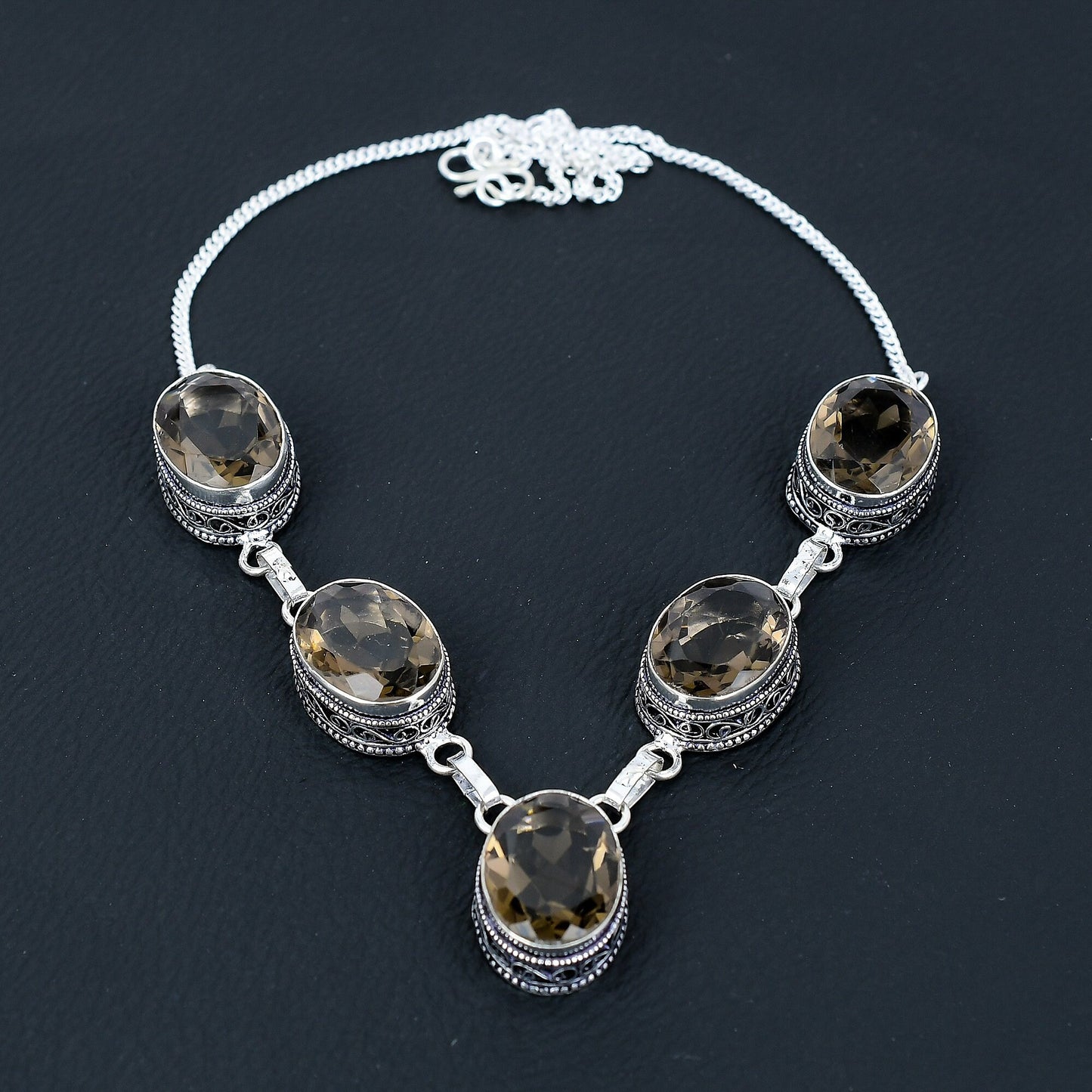 Brown Smoky Topaz Gemstone Necklace