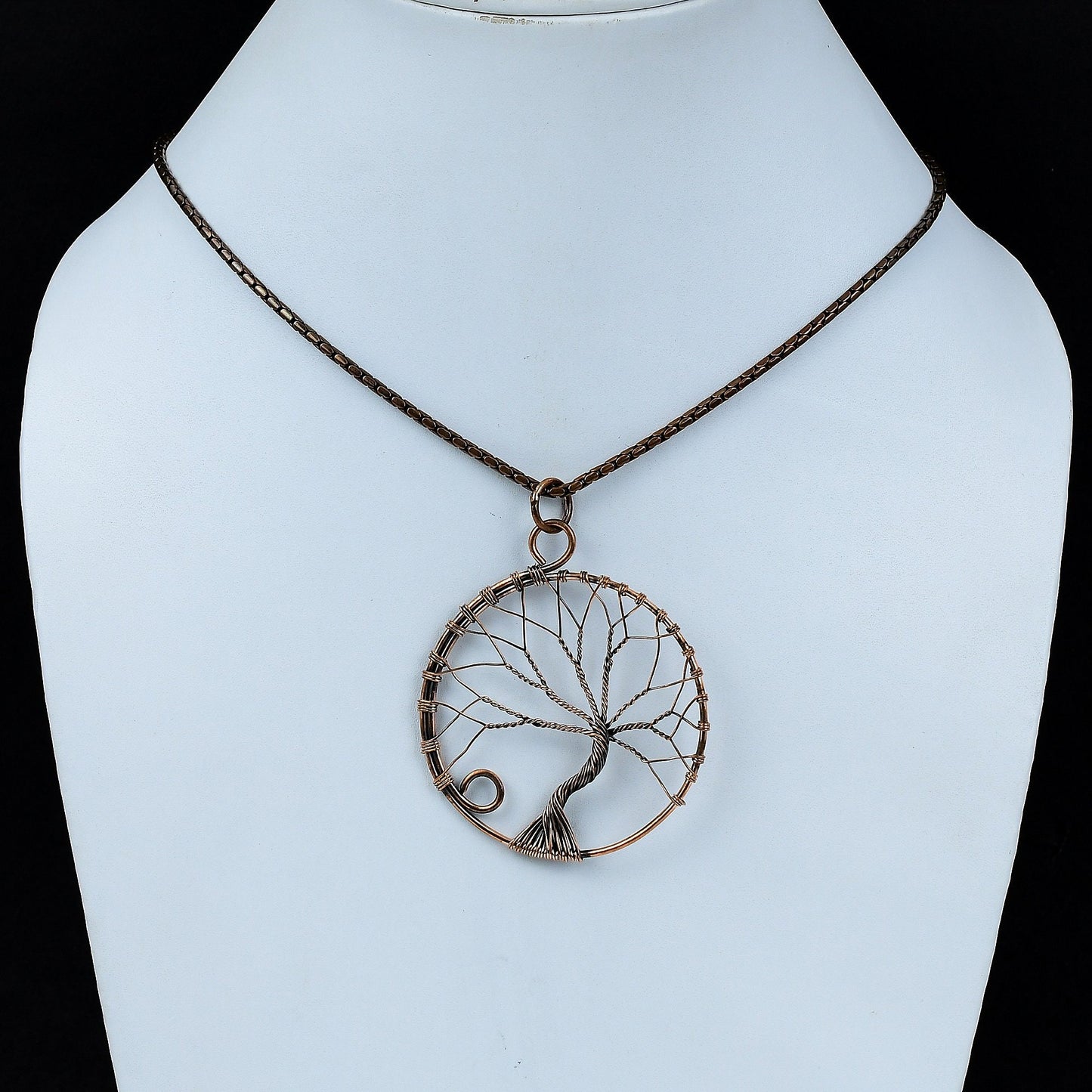 Copper Tree of Life Gemstone Pendant