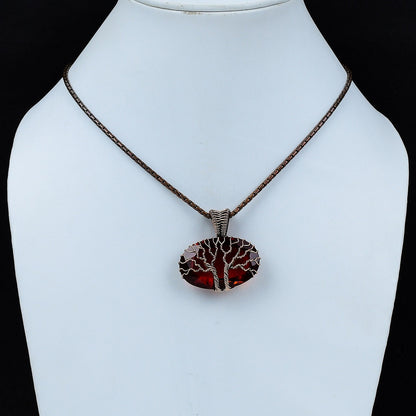 Red Garnet Gemstone Pendant