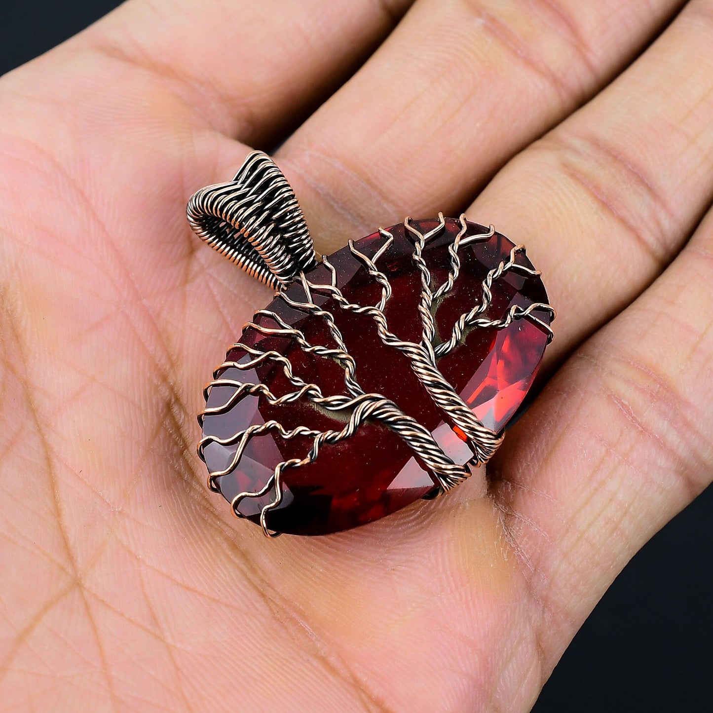 Red Garnet Gemstone Pendant