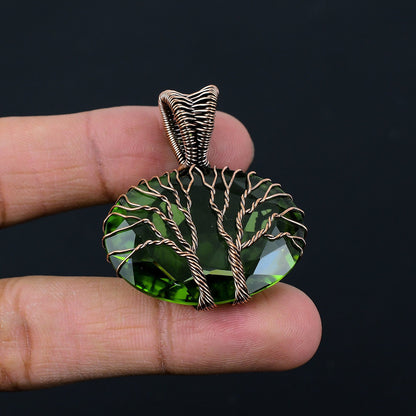Green Peridot Gemstone Pendant