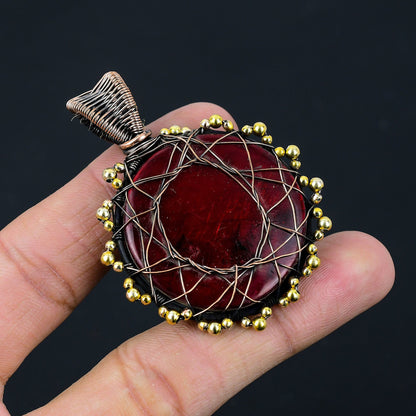 Red Labradorite Gemstone Pendant