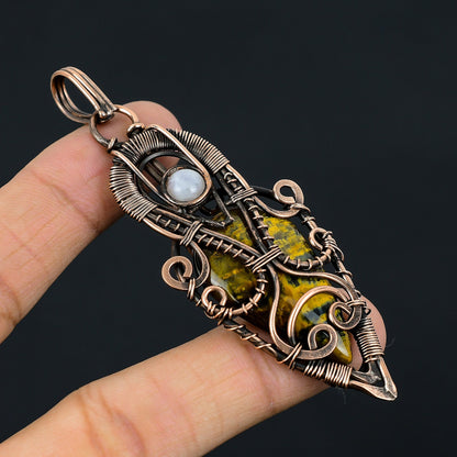 Golden-Brown Nellite Gemstone Pendant