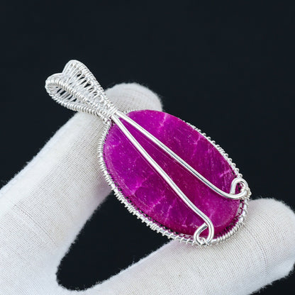Red Kashmir Ruby Pendant