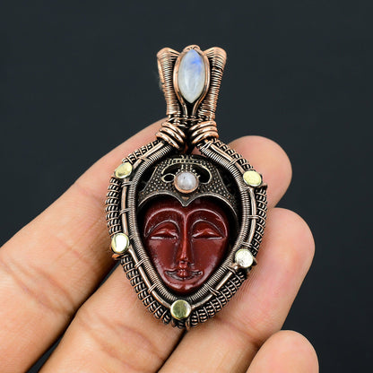 Red Moonstone Gemstone Pendant