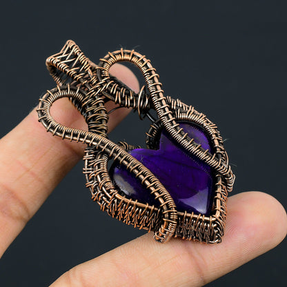 Purple Flash Labradorite Gemstone Pendant