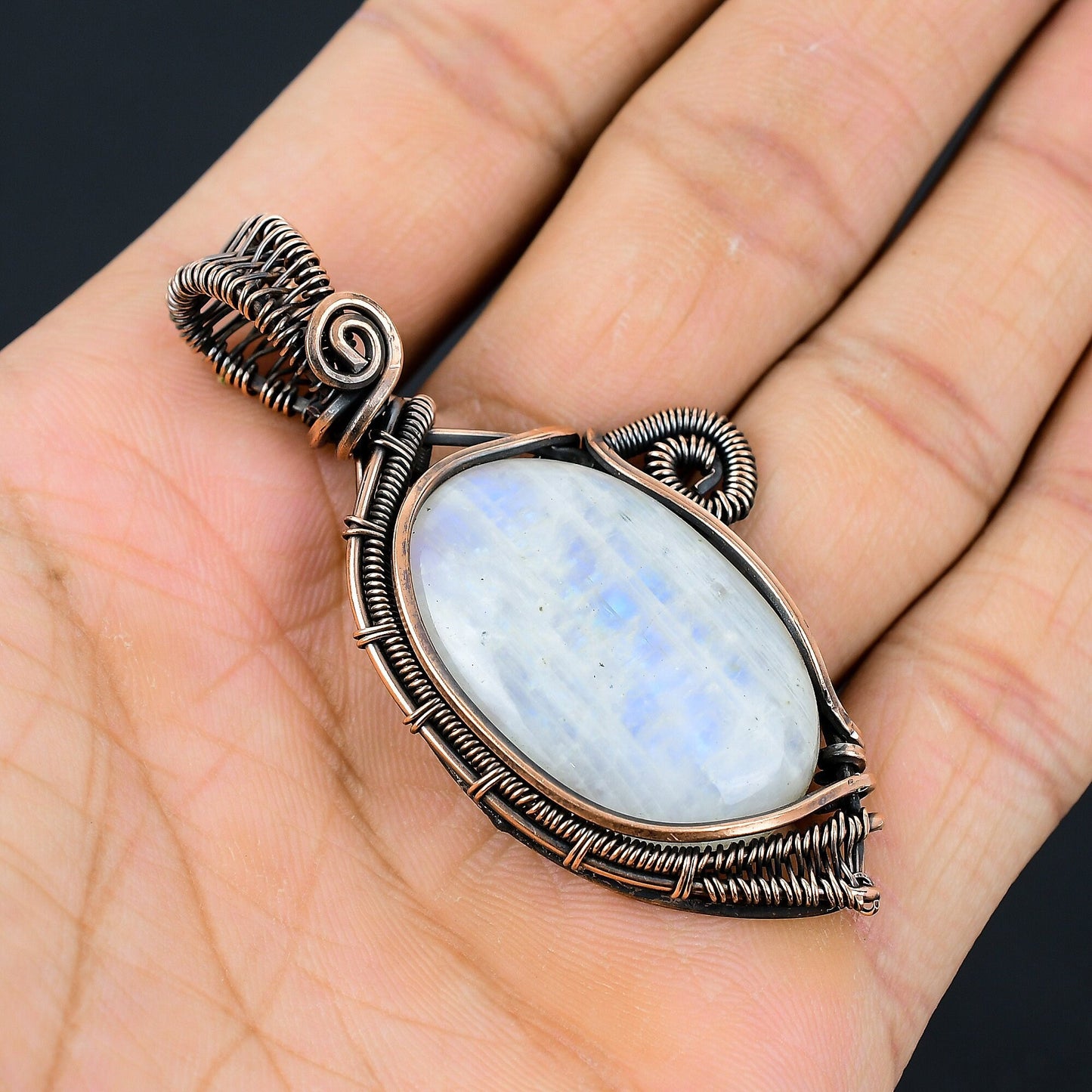 Rainbow Moonstone Gemstone Pendant
