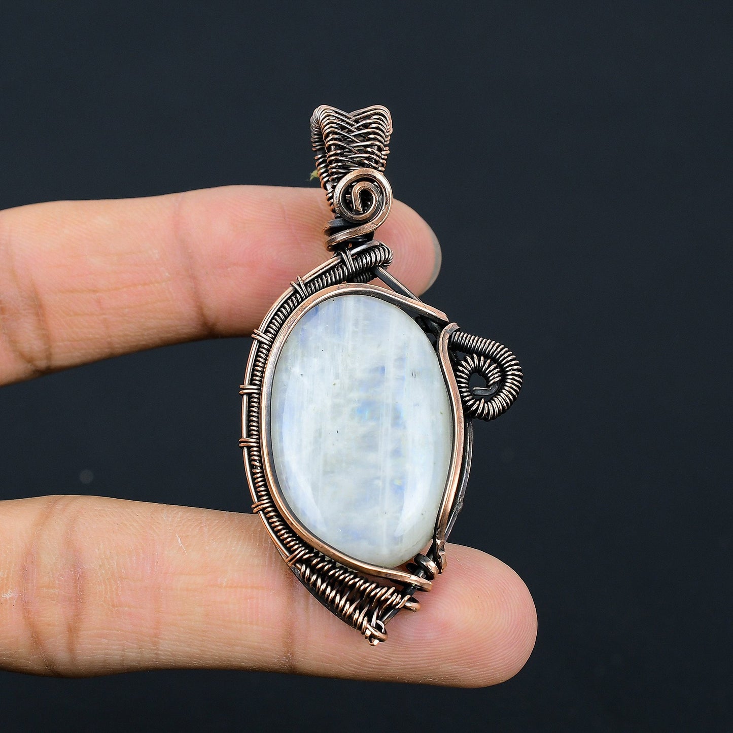 Rainbow Moonstone Gemstone Pendant
