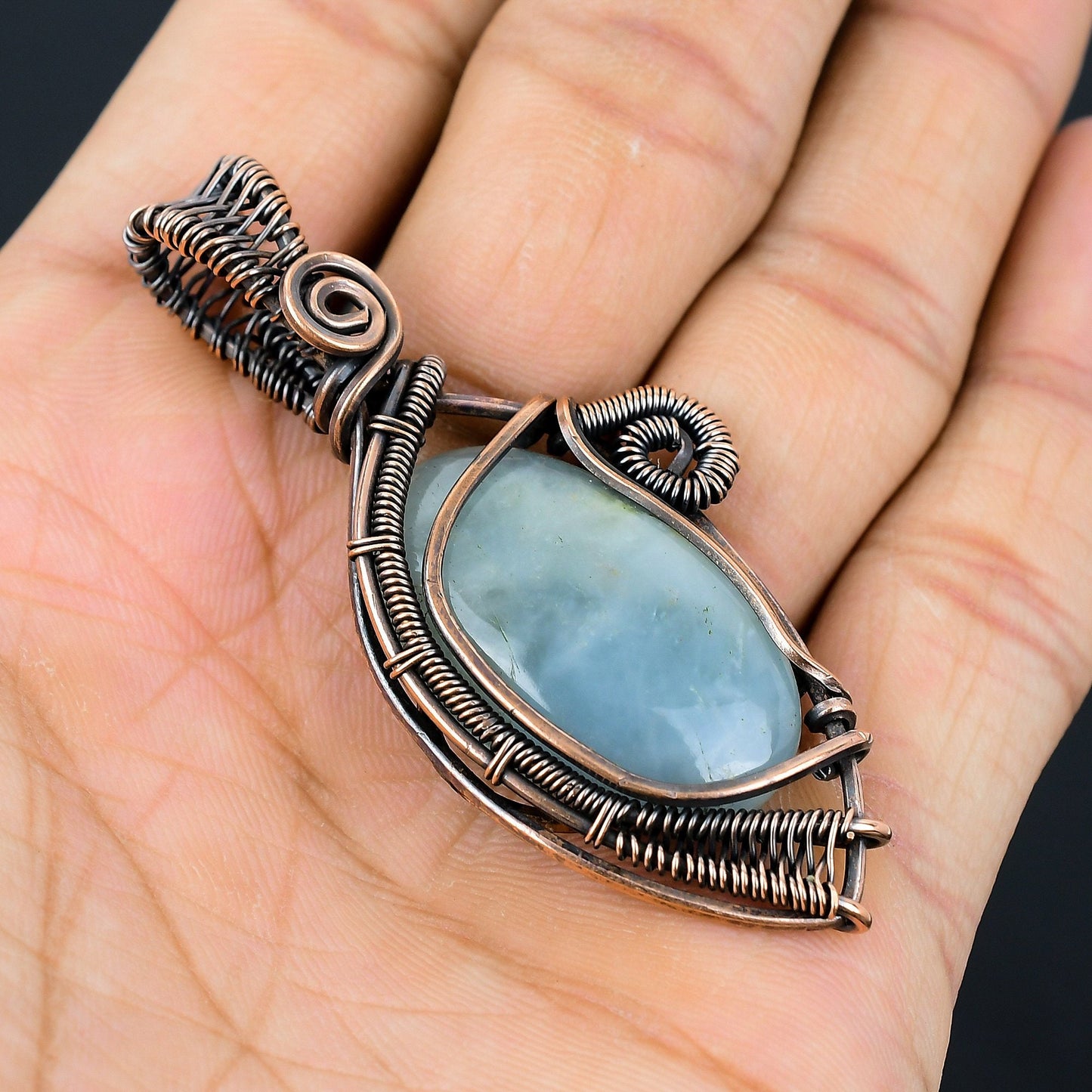 Blue Aquamarine Gemstone Pendant