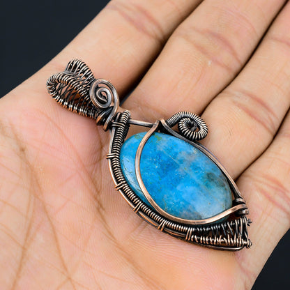 Neon Blue Apatite Gemstone Pendant