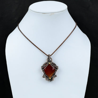 Orange Carnelian Gemstone Pendant