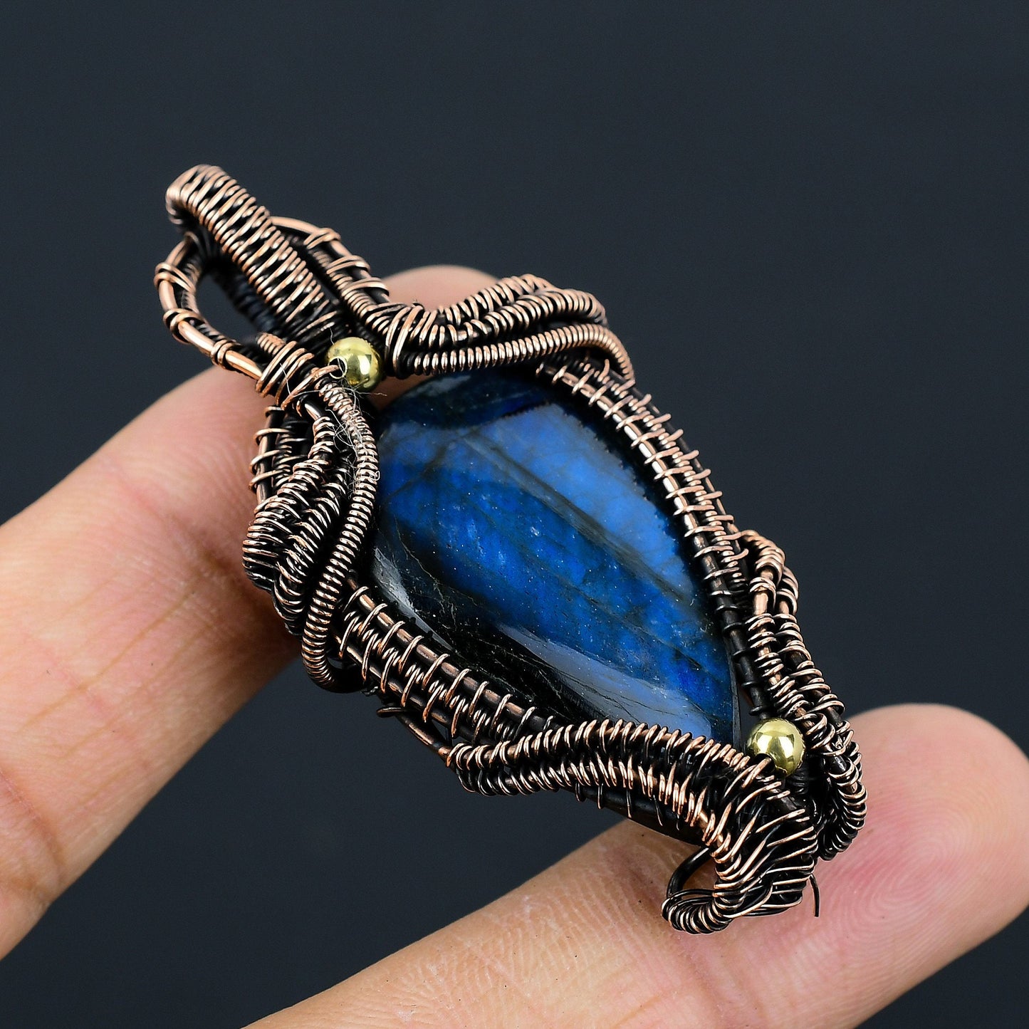 Blue Labradorite Gemstone Pendant